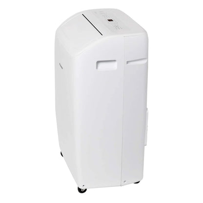 Hisense 8000 BTU dual-hose portable AC, inverter tech, 350 sq ft cooling, quiet 42 dB operation.