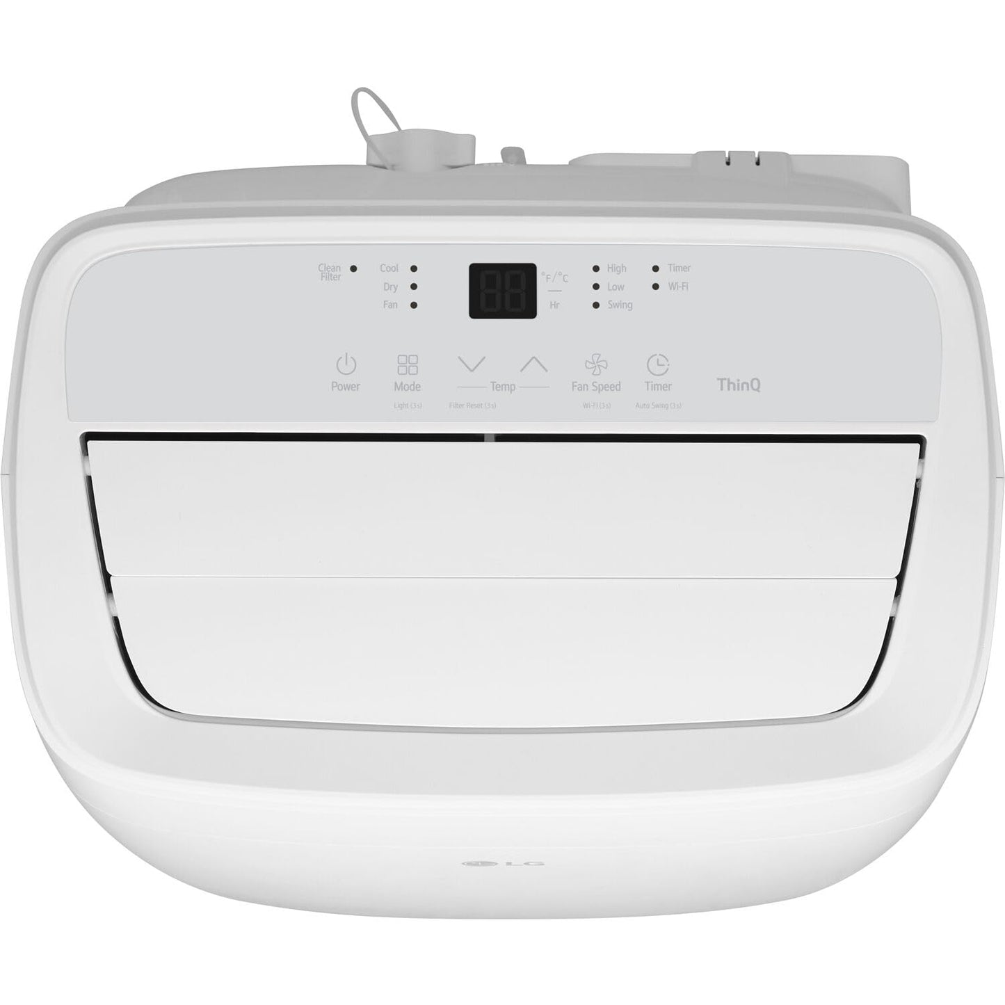 LG 7300 BTU smart portable air conditioner, 300 sq ft cooling, WiFi + ThinQ + Alexa/Google support.
