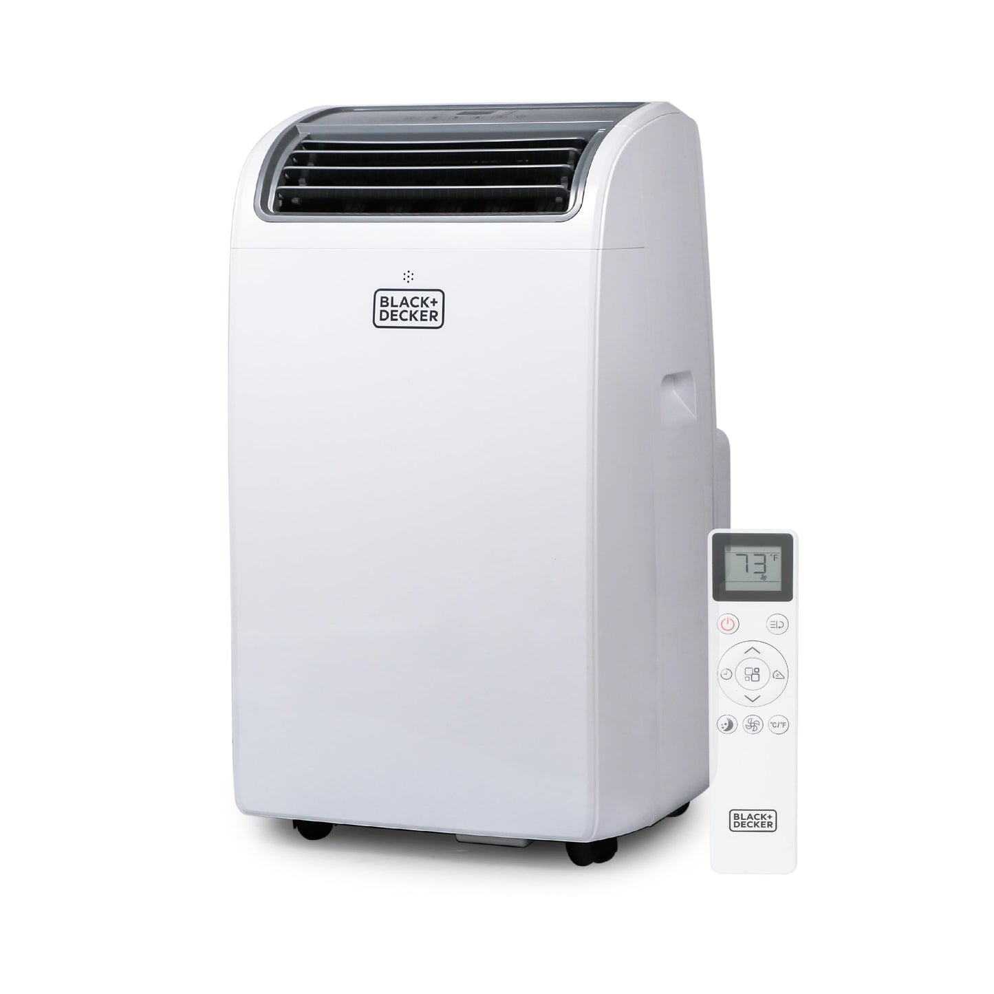 BLACK+DECKER 14000 BTU portable AC with heating, 700 sq ft room coverage, smart controls.