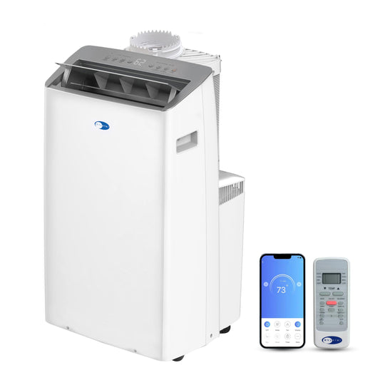 Whynter ARC-1230WN 14000 BTU smart inverter AC, WiFi control, up to 600 sq ft coverage.