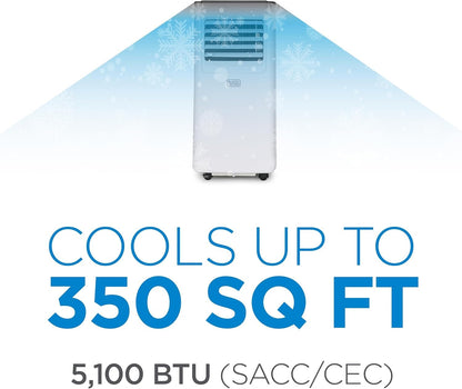 BLACK+DECKER 8000 BTU portable AC, WiFi control, fan & dehumidifier, Alexa/Google compatible.