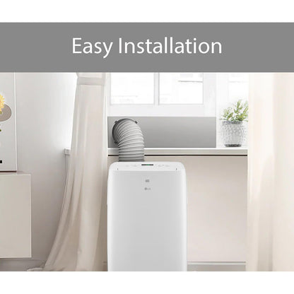 LG 6000 BTU portable AC, quiet operation, 250 sq ft cooling, remote control included.