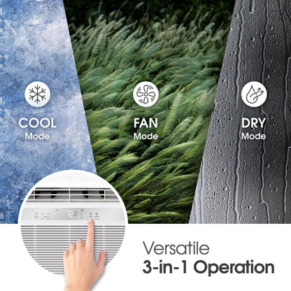 LG 8000 BTU smart window air conditioner, dehumidifier mode, remote control, medium room cooling.